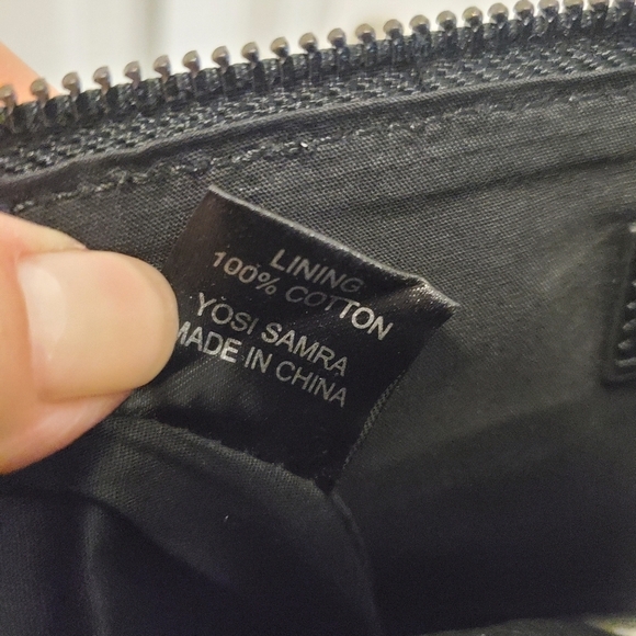 NWOT Yosi Samra Black Leather Clutch, Tassle, ZIP - Picture 8 of 8